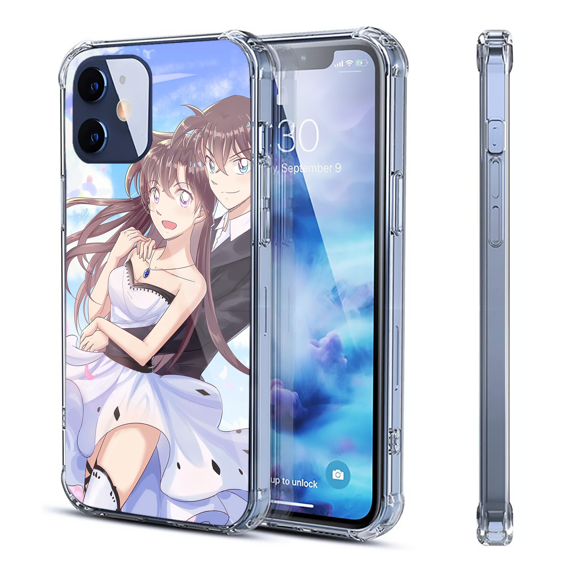 （画像用） 名探偵コナン Detective Conan 【iPhone 12シリーズ対応】透明スマホケース（クリアソフトケース）